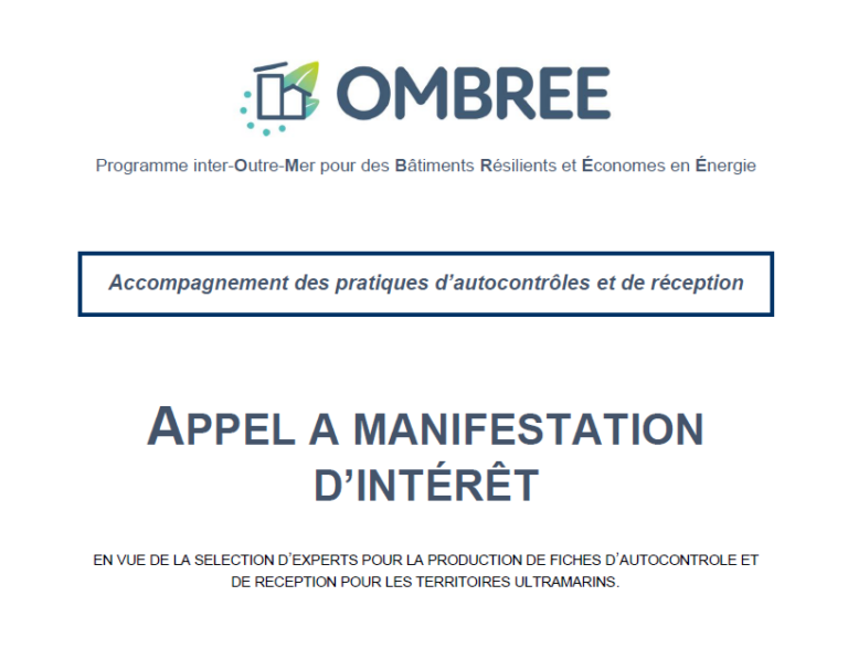 Appel à Manifestation d’Intérêt accompagnement des pratiques d’autocontrôles et de réception