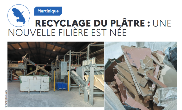Focus sur le recyclage du plâtre en Martinique